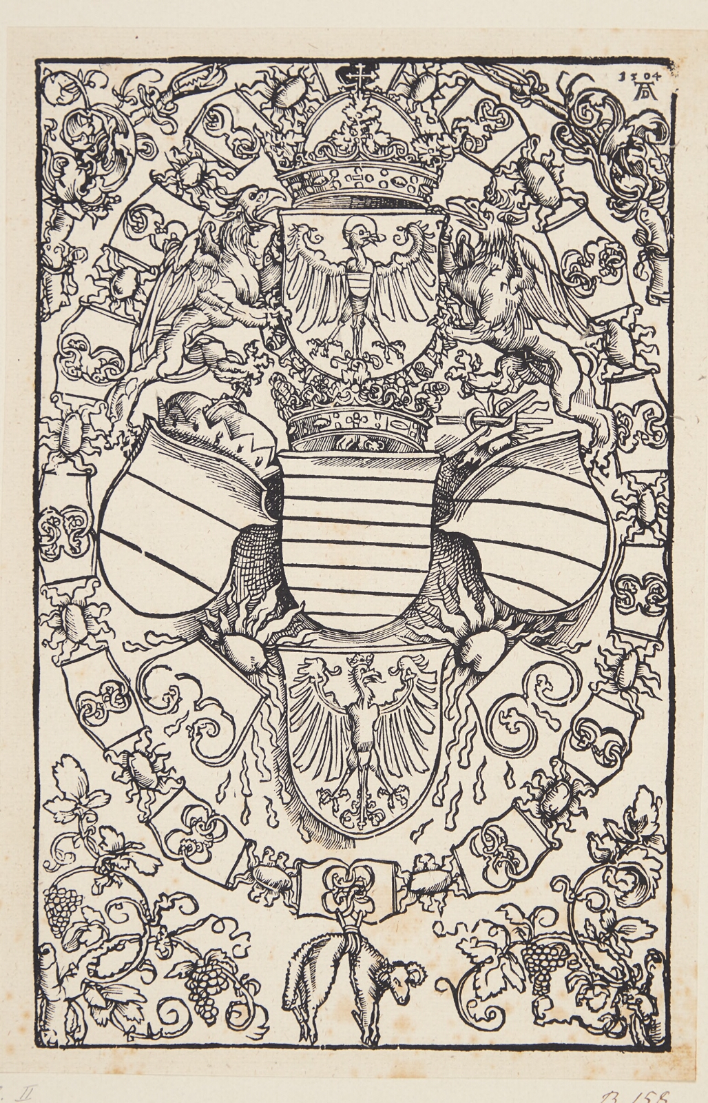 Albrecht Dürer, Maximilian I's våbenskjold som romernes konge