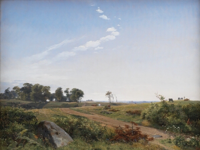 Zealand Landscape. Open Country in North Zealand, Lundbye, Johan Thomas, 1842