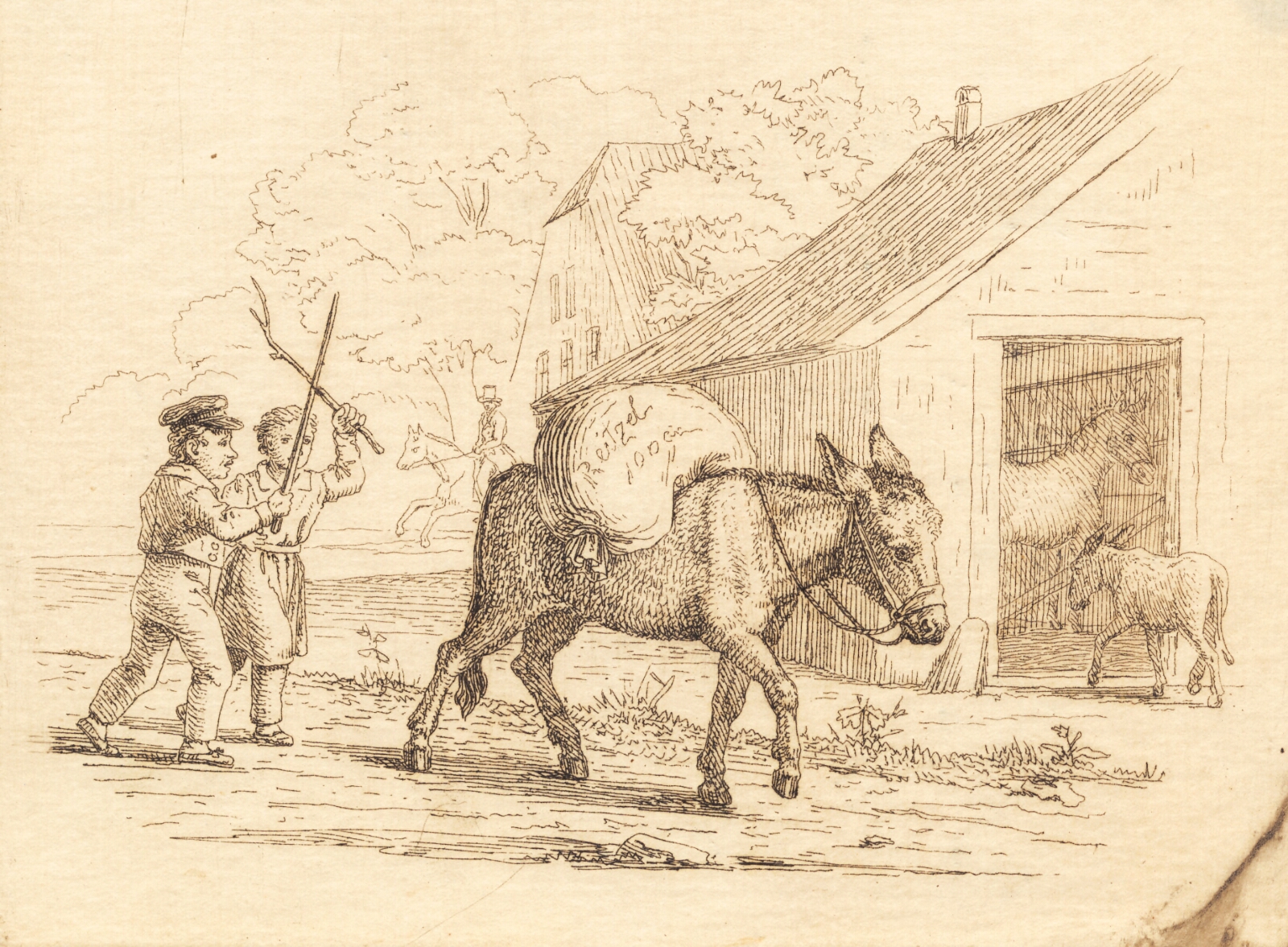 Martinus Rørbye, Illustration til "Halvhundrede Fabler for Børn" af Hey