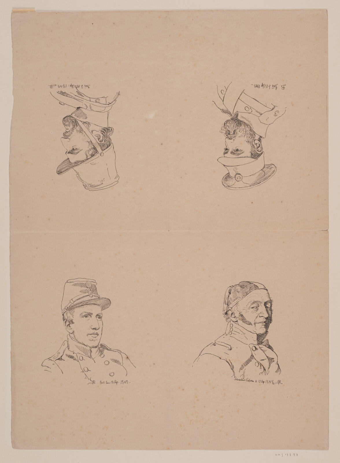 P.C. Skovgaard, Portrætter af Carlo Dalgas, J. Th. Lundbye, Svend Grundtvig og Major Blom