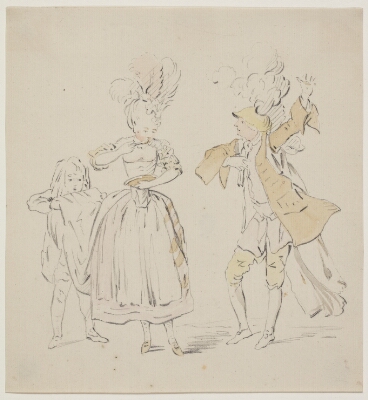 Scenebillede fra Johan Herman Wessels "Kærlighed uden Strømper", Cramer, Peter, 1772-1782