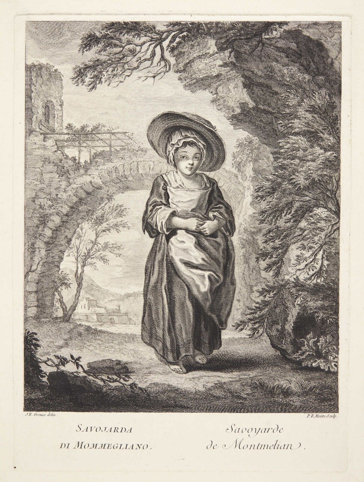 Pierre Etienne Moitte, Bondepige fra Savoyen (Savoyarde de Montmelian)