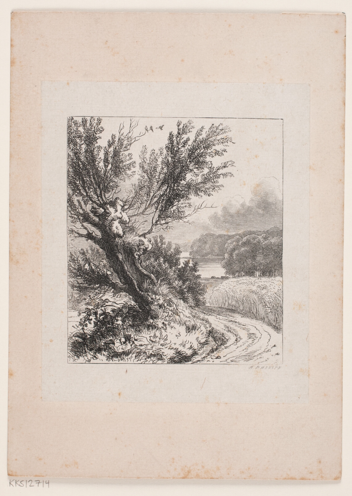 H.P. Hansen, Piletræ ved en Markvej
