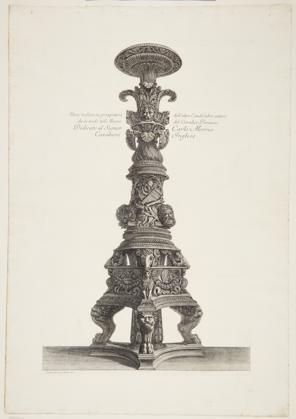 Giovanni Battista Piranesi, Samme kandelaber som i forrige blad, set fra en anden vinkel