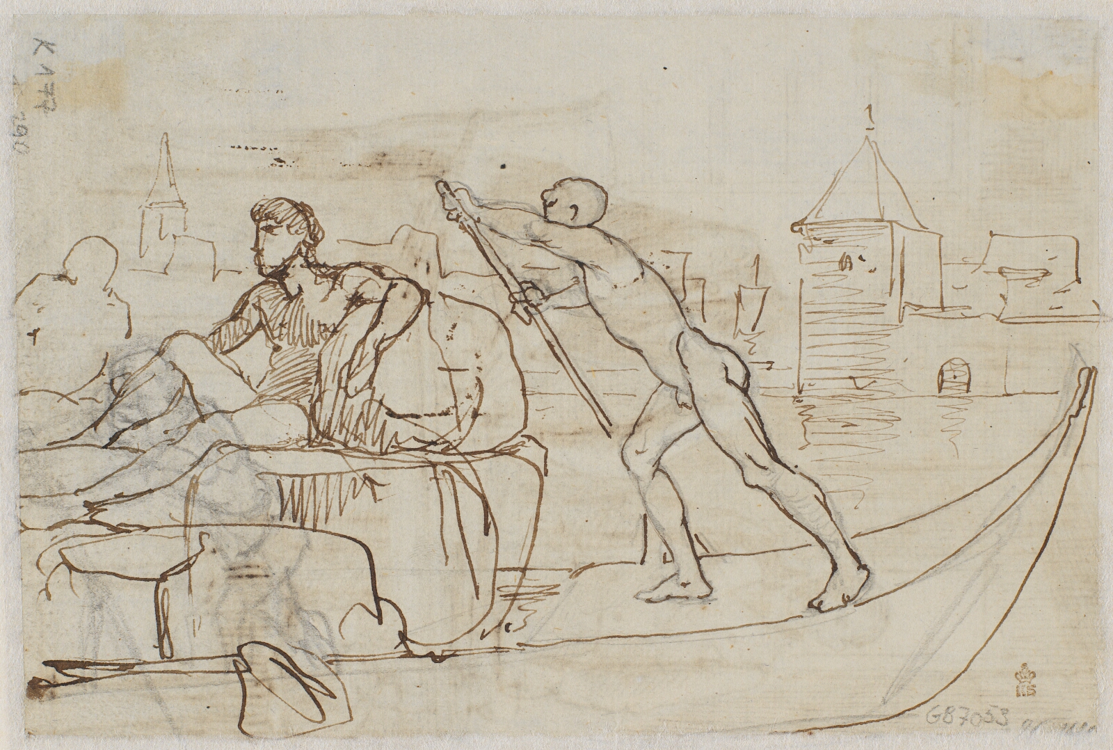 Wilhelm Marstrand, Gondol med to modelfigurer