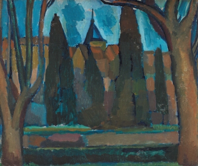 Landscape with Church Tower