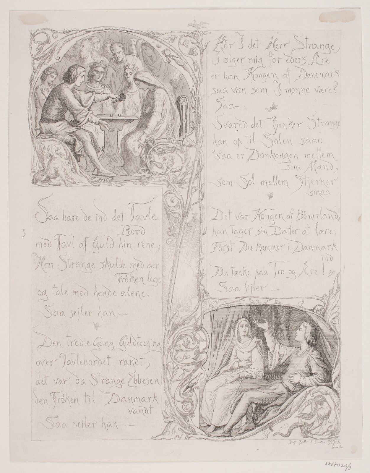 Lorenz Frølich, Illustration nr. 3 til "Visen om Dronning Dagmars ankomst til Danmark"