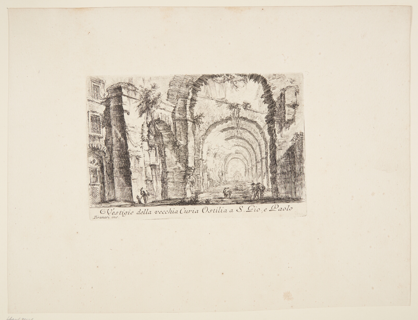 Giovanni Battista Piranesi, Ruinerne af Hostilius' gamle senathus nær kirken for Sankt Paulus og Sankt Johannes