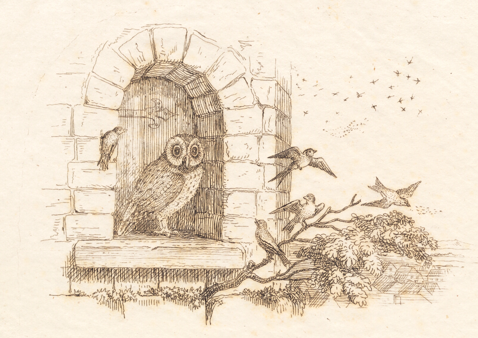 Martinus Rørbye, Illustration til "Halvhundrede Fabler for Børn" af Hey