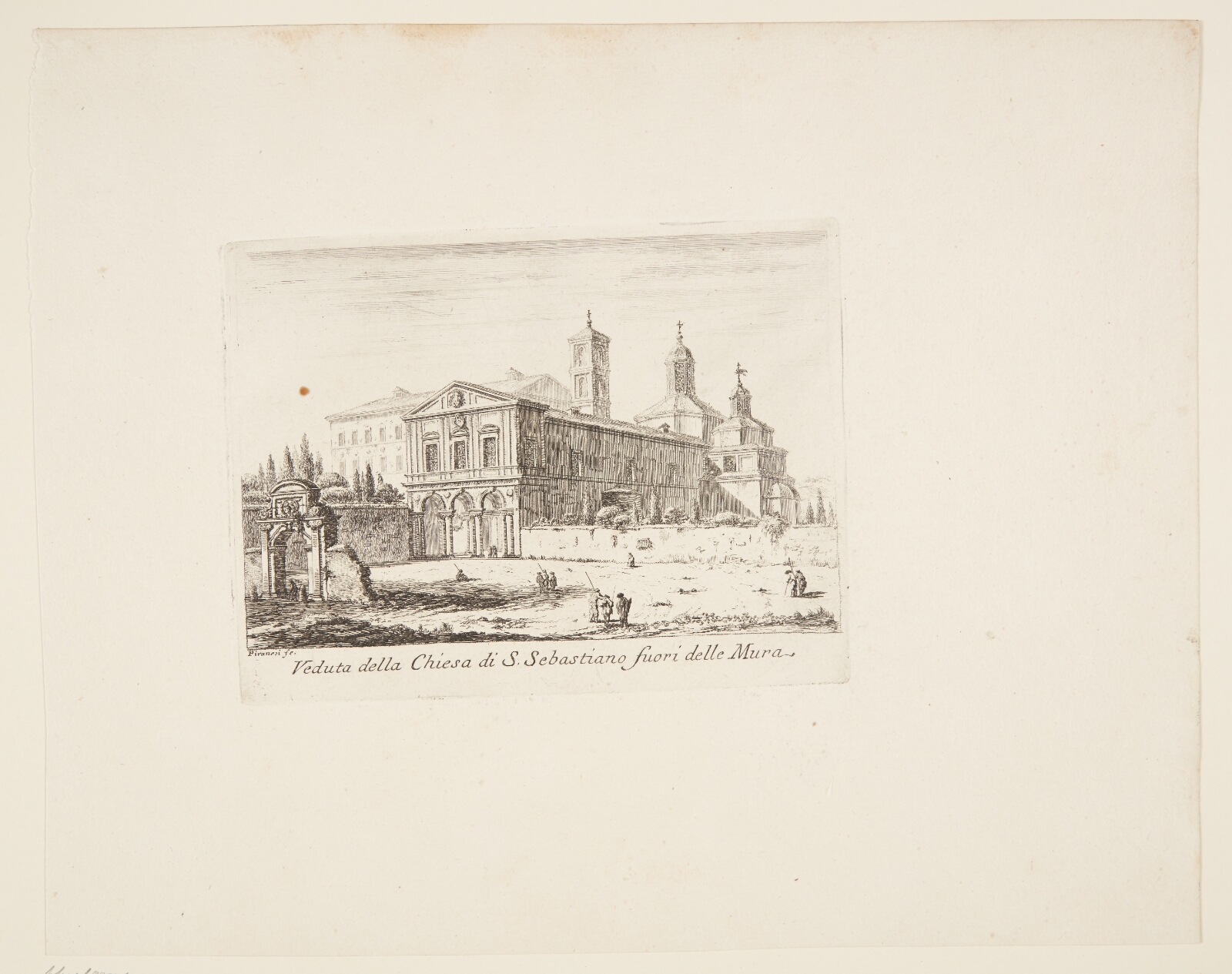 Giovanni Battista Piranesi, Udsigt mod S. Sebastiano fuori delle Mura-kirken