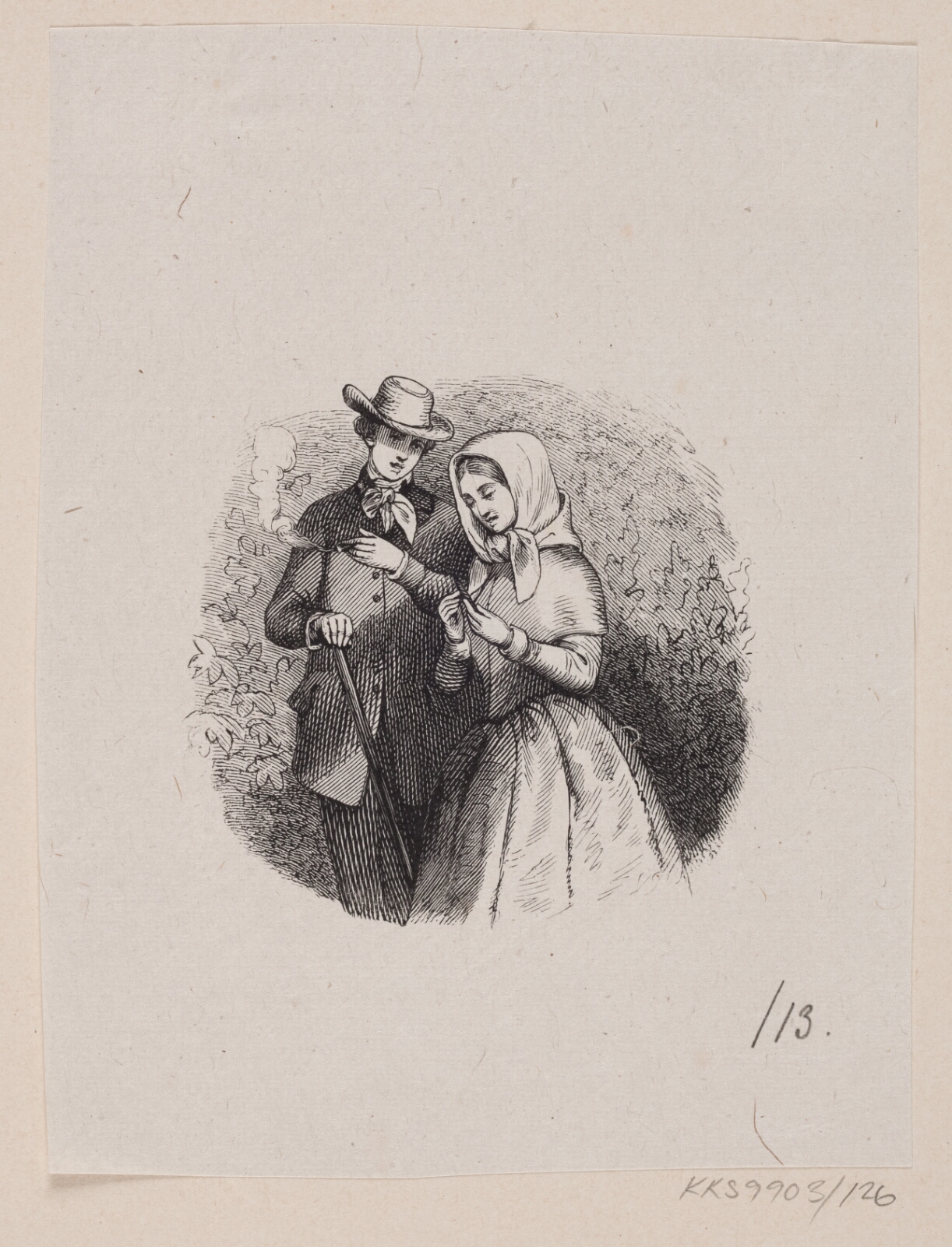 H.P. Hansen, Illustration til "Det Gamle Huus" i H.C. Andersen, "Eventyr og Historier", Bind 2