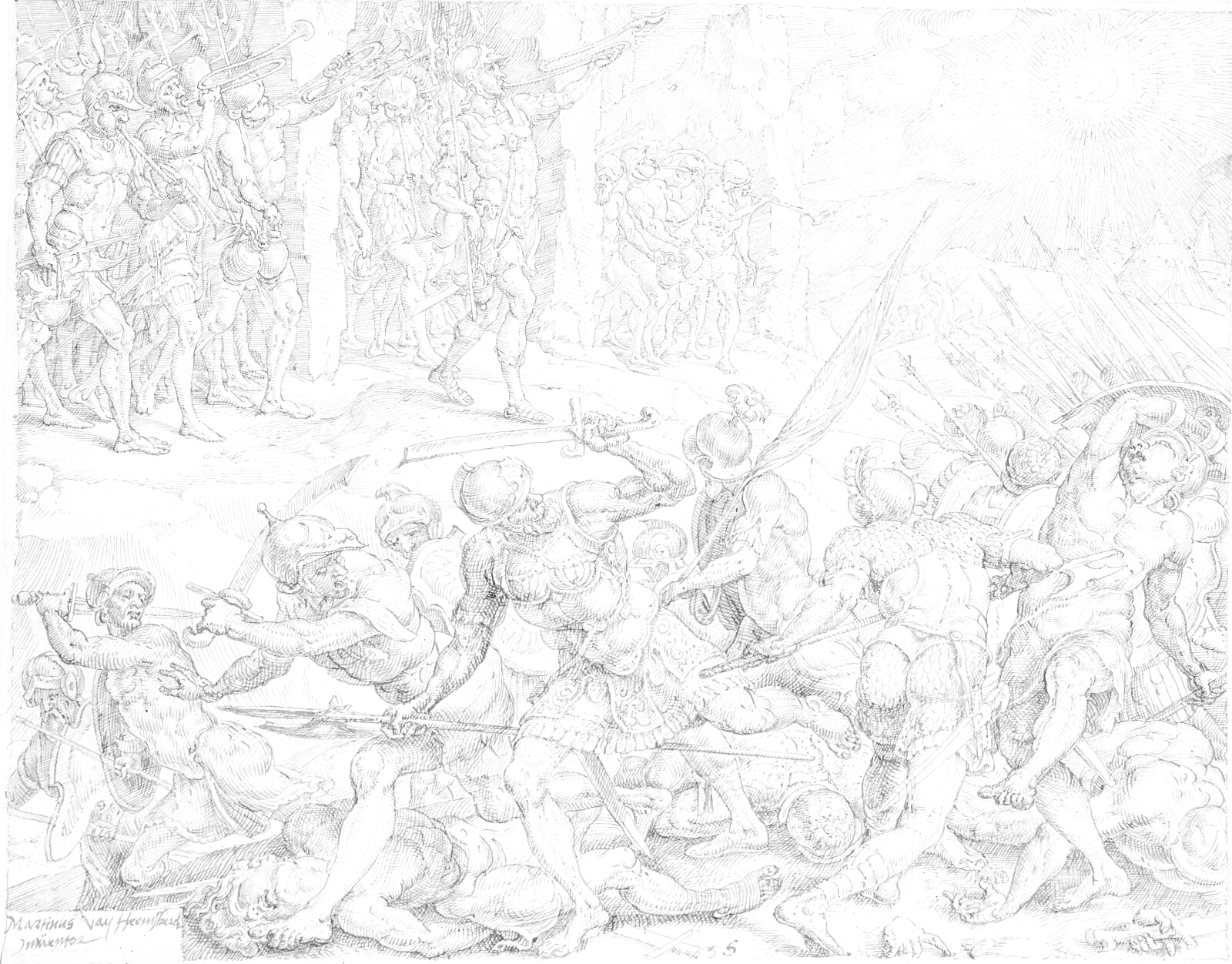 Maarten van Heemskerck, Gideon's hær overrasker og knuser midjanitterne