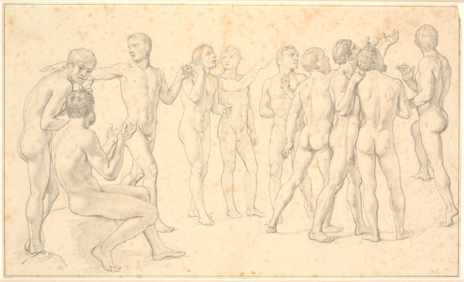 C.W. Eckersberg, Studie af en gruppe af nøgne mænd