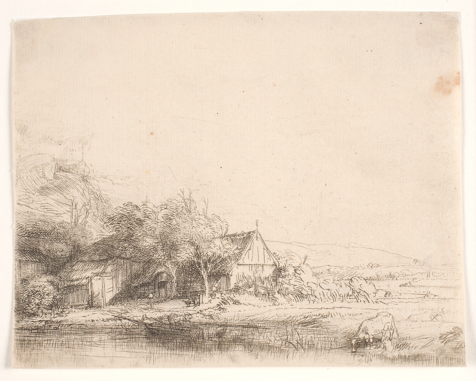 Rembrandt van Rijn, Landskab med en drikkende ko