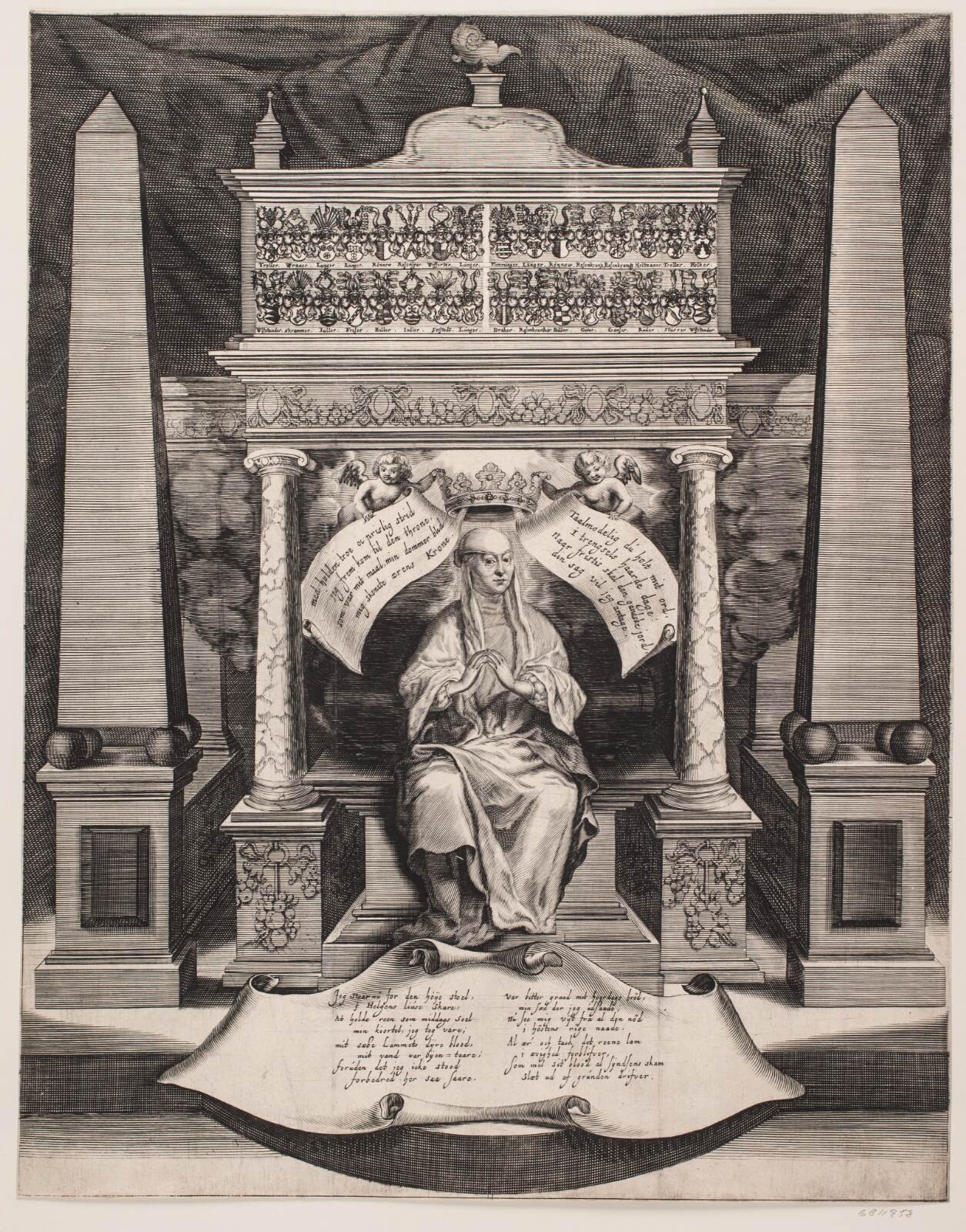 Albert Haelwegh, Elisabeth Lunge. Mindeblad