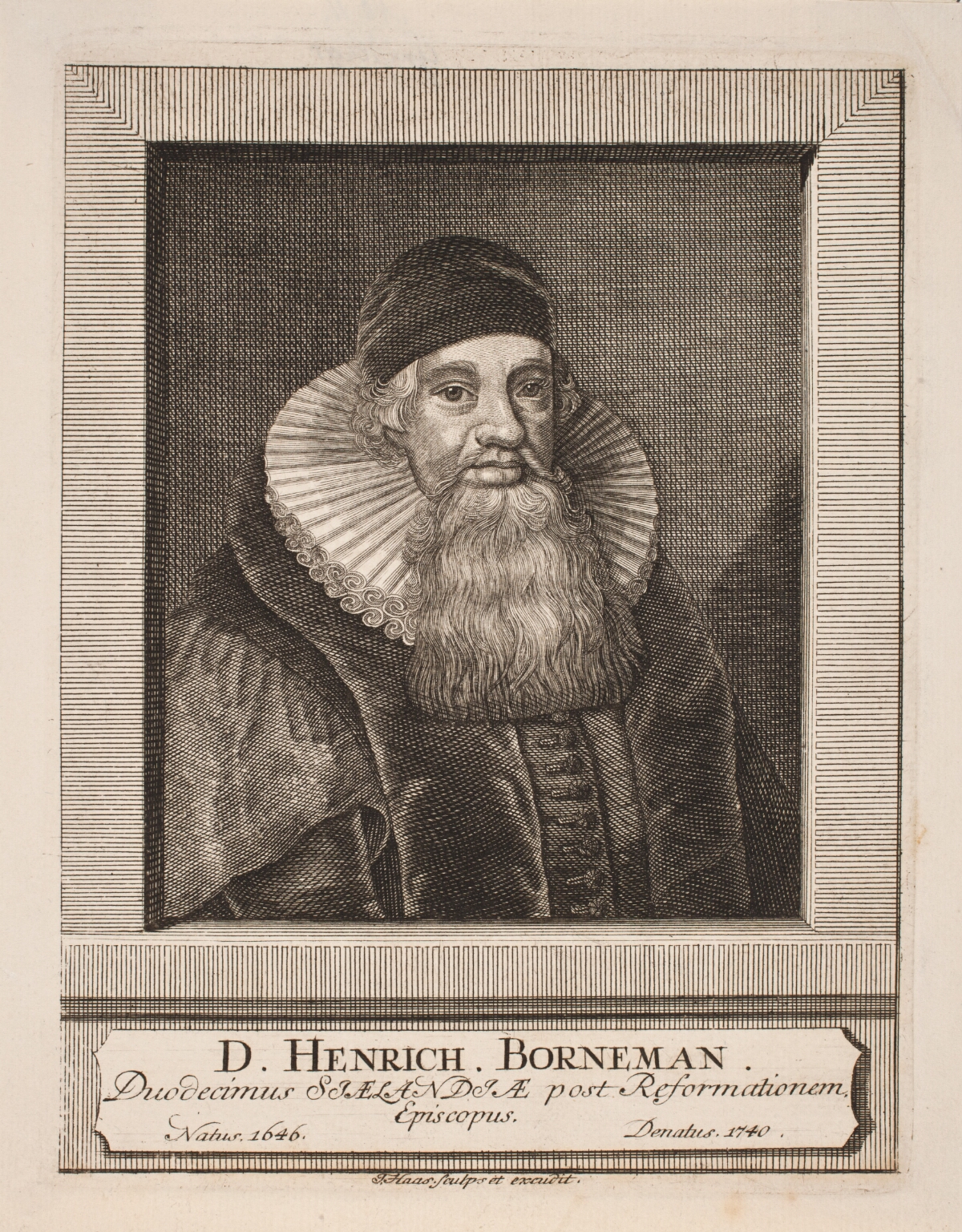 Biskop Henrik Bornemann, 1750 – 1759, Jonas Haas | SMK Open