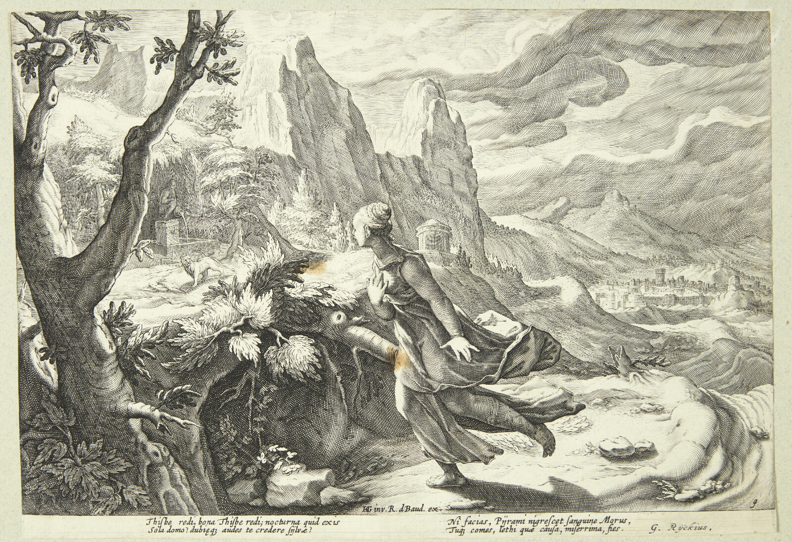 Hendrick Goltzius, Thisbe skræmt af løven
