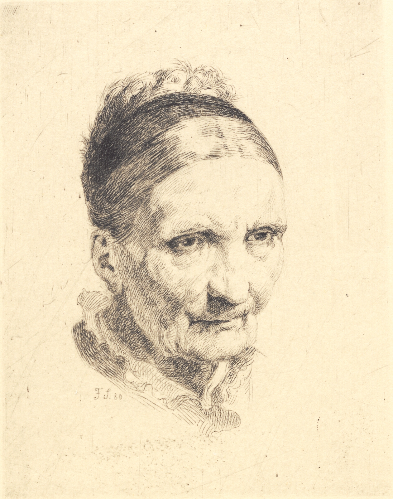 Frans Schwartz, Hoved af en gammel kone. Madam Rasmussen