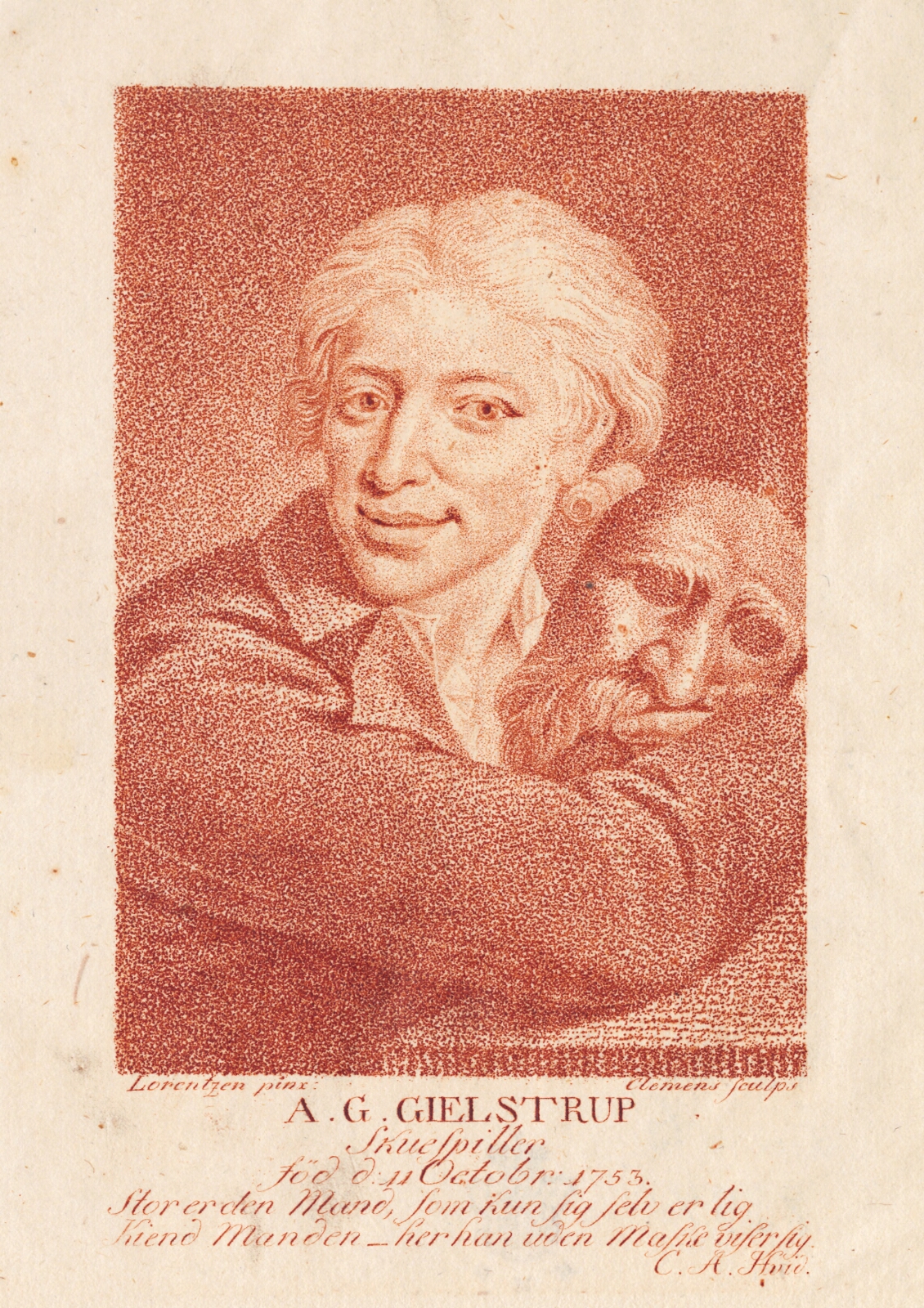 J.F. Clemens, Skuespilleren Adam Gottlob Gielstrup (1753-1830)