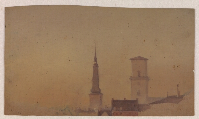 Study of the Spires of Petri Church and Our Lady's Cathedral