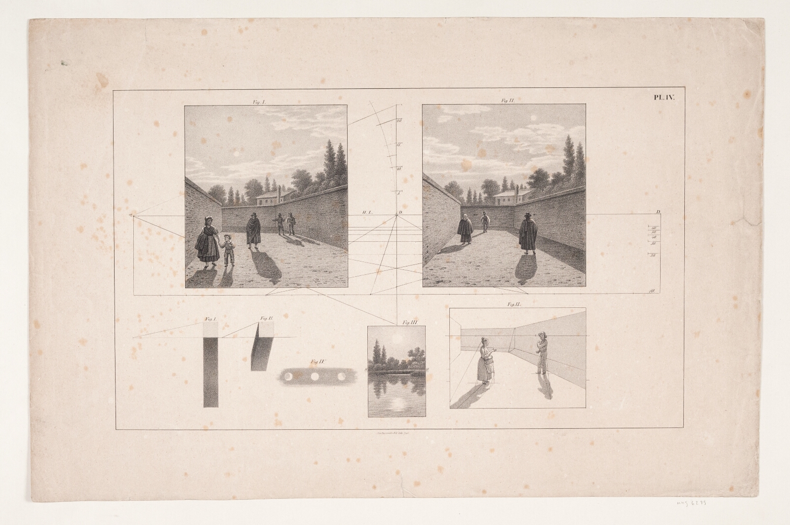 C.W. Eckersberg, Prøveblad til Eckersbergs "Liniearperspektiven, anvendt paa Malerkunsten"