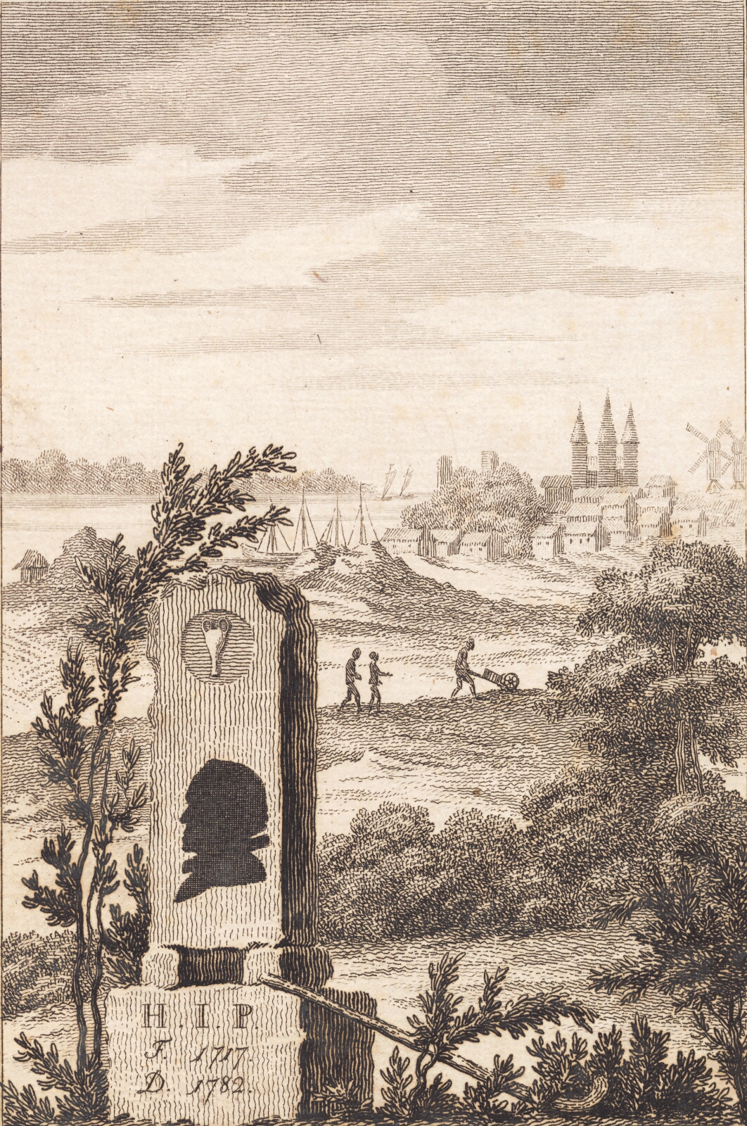 J.F. Clemens, Mindestøtte for Hans Jakob Paludan. Titelblad til "Beskrivelse over Staden Kalundborg"