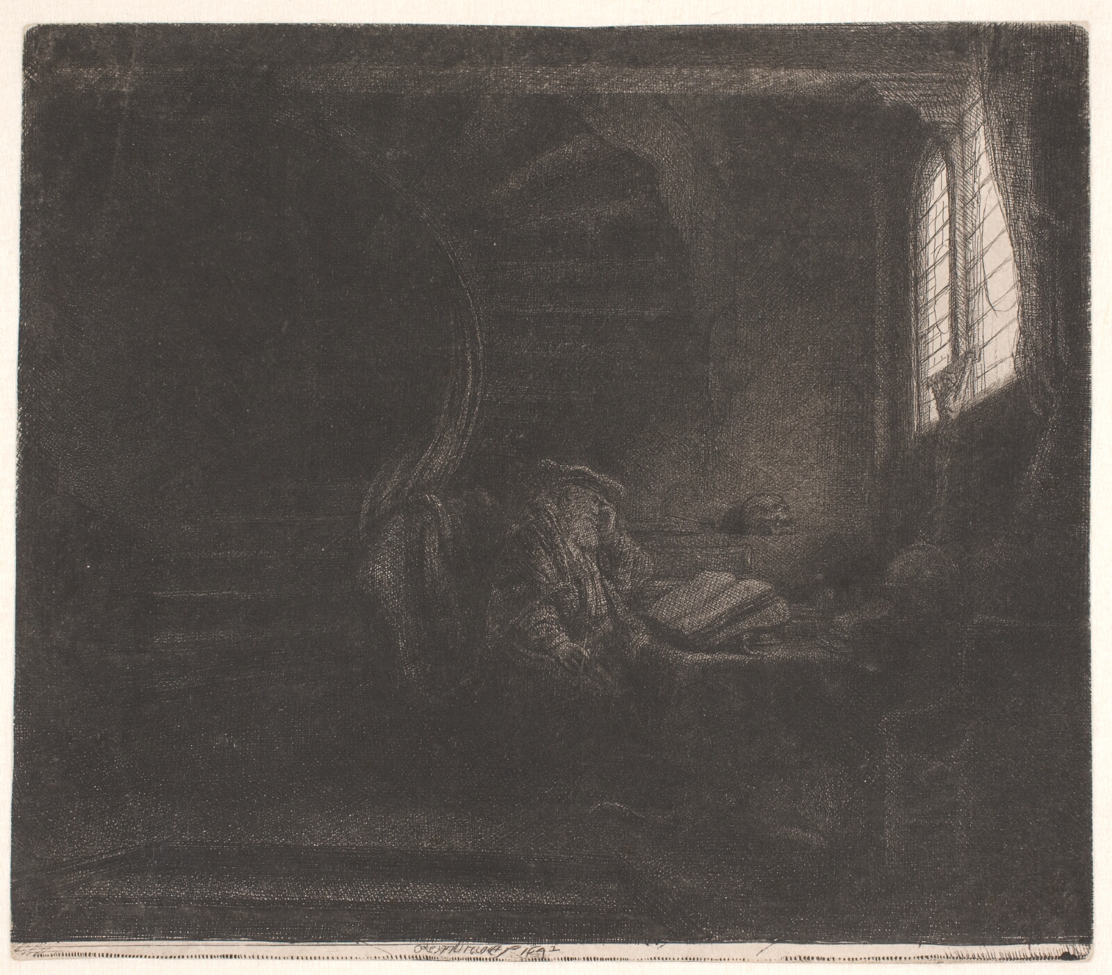 Rembrandt van Rijn, Den hellige Hieronymus i et mørkt værelse