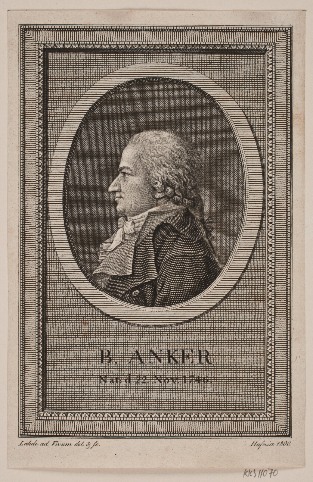 Gerhard Ludvig Lahde, Portræt af B. Anker