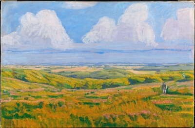 View from Korsdalen. Hammer Hills, Larsen Stevns, Niels, 1926