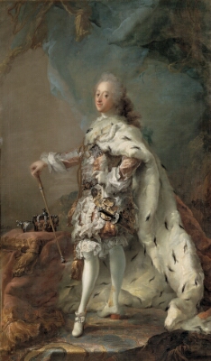 Portrait of Frederik V in Anointment Robe, Pilo, C.G., 1748-1751