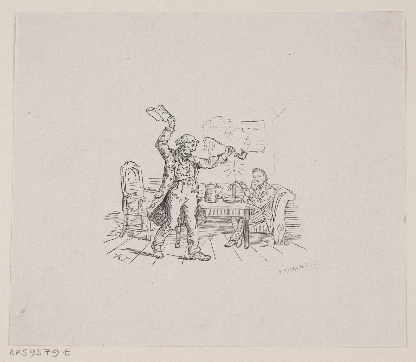 H.P. Hansen, Illustration til "En Aftenstund i et Proprietærkøkken"