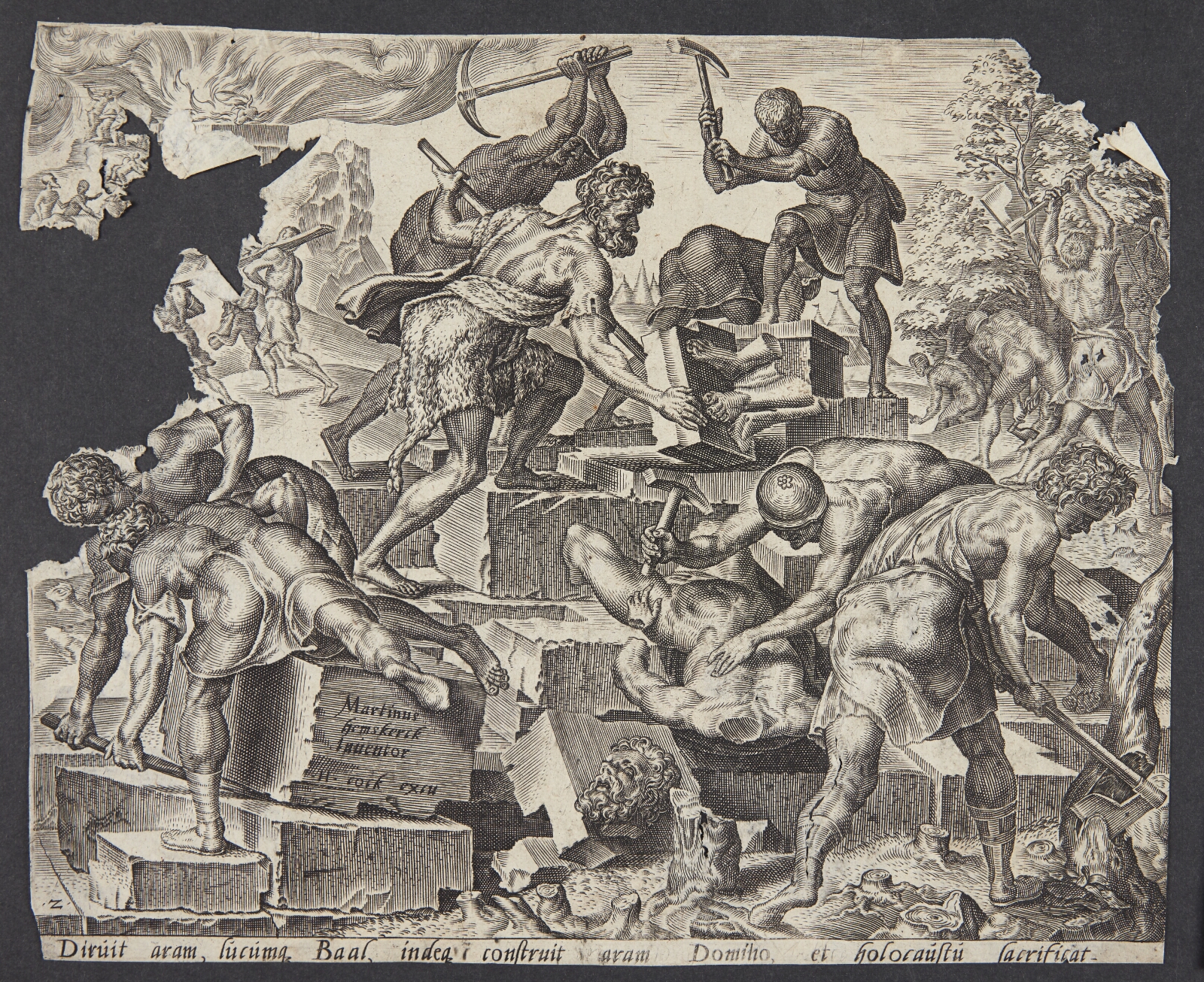 Maarten van Heemskerck, Gideon og hans mænd ødelægger Baals alter