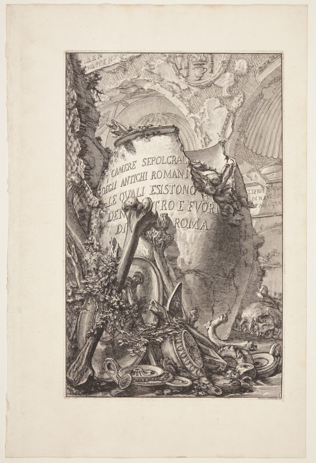 Giovanni Battista Piranesi, De gamle romeres gravkamre; i Rom og udenfor Rom