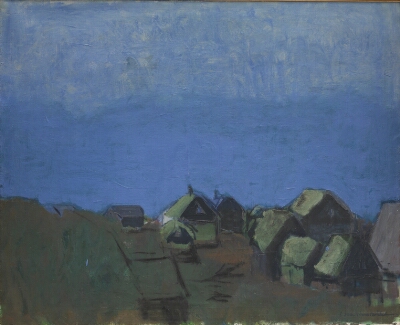 Blue Evening. Hestur, the Faroes