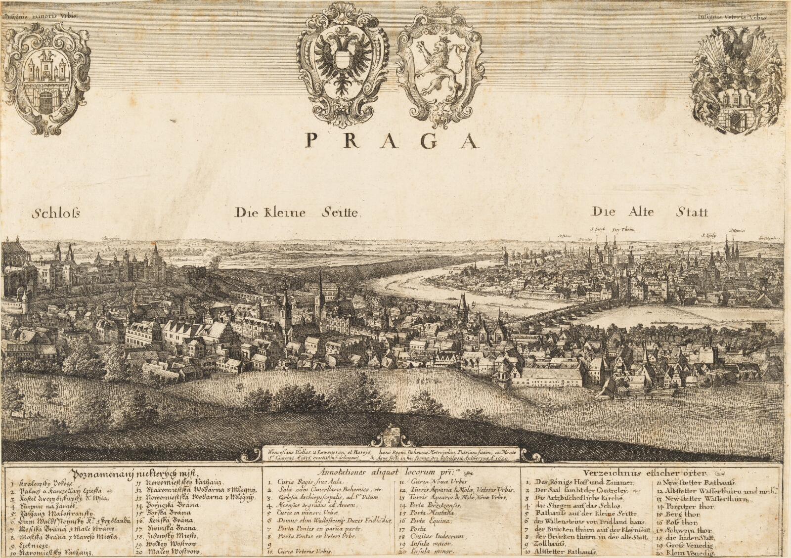 Wenceslaus Hollar, Stort prospekt af Prag