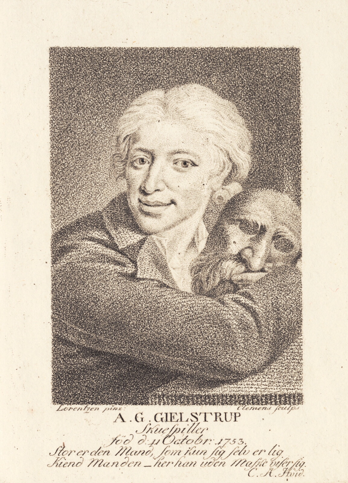 J.F. Clemens, Skuespilleren Adam Gottlob Gielstrup (1753-1830)