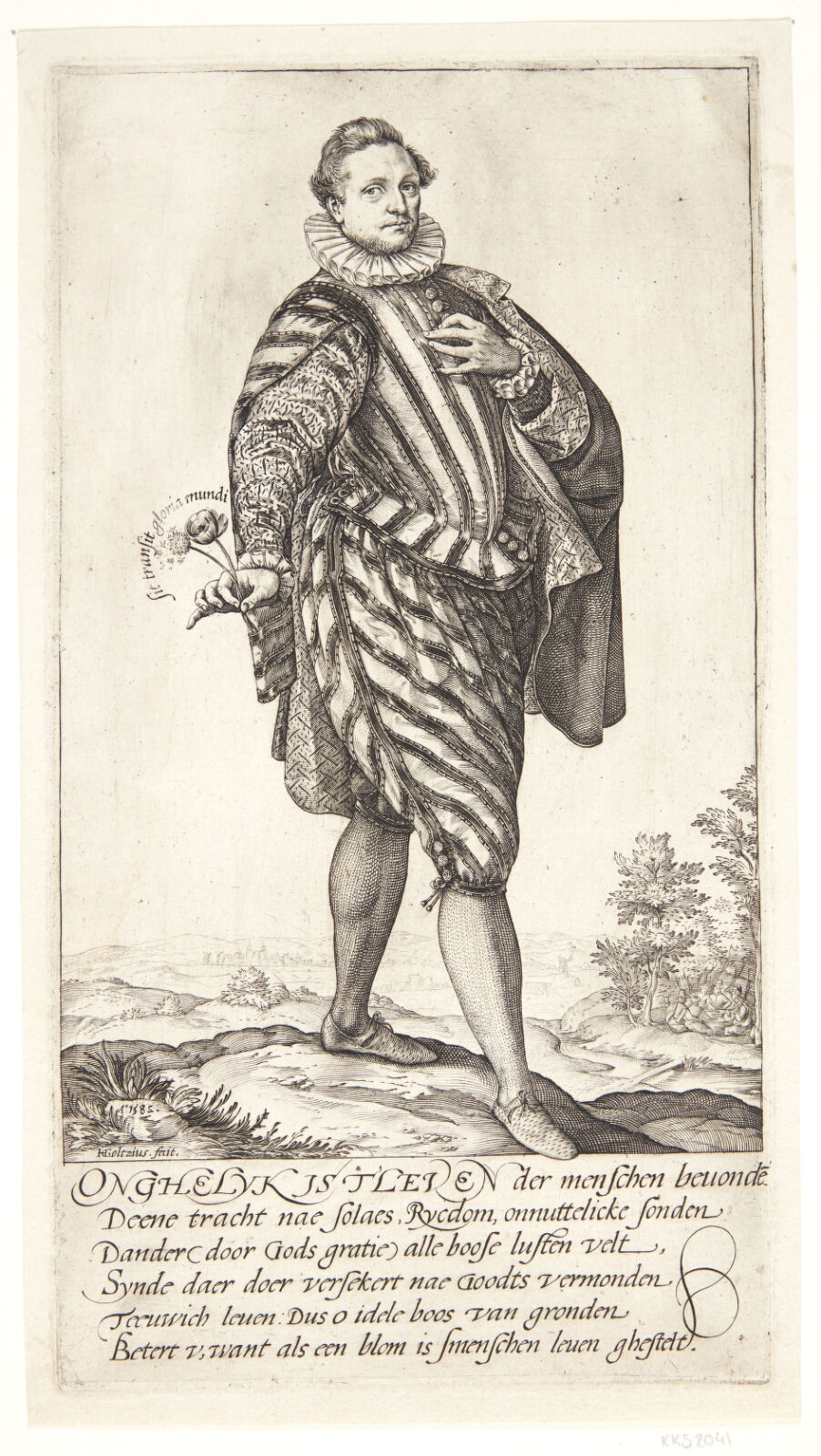 Hendrick Goltzius, Portræt af en stående ung mand