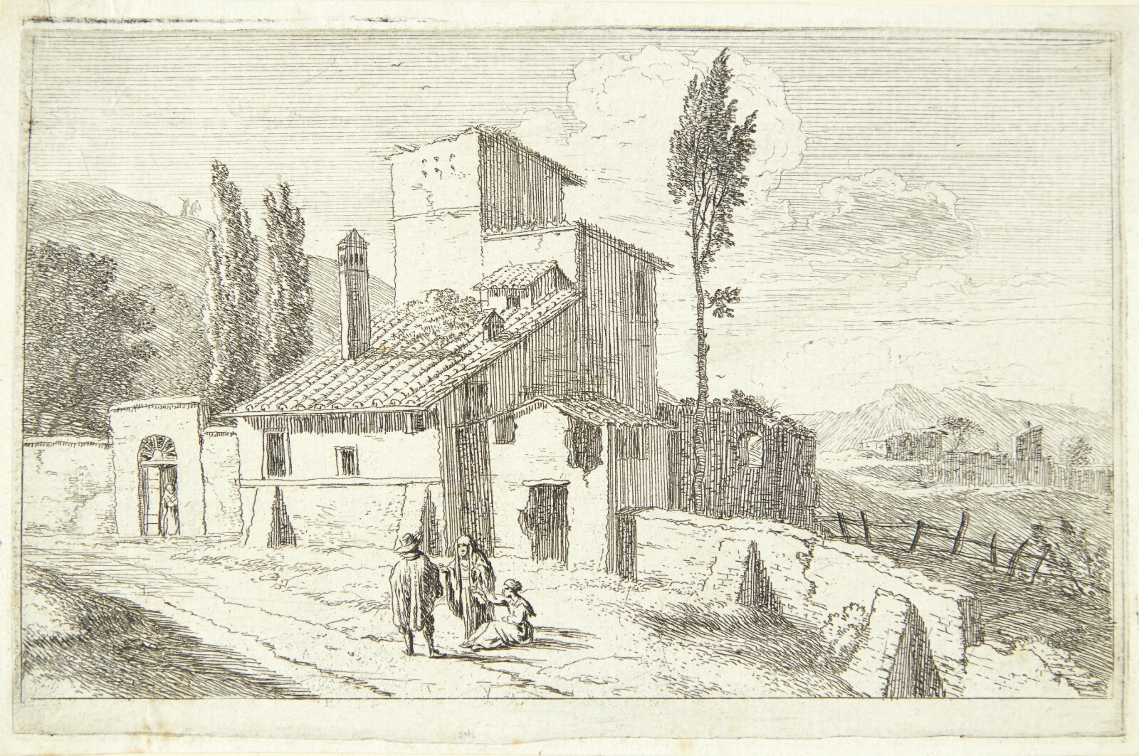Herman van Swanevelt, Et kloster nær Rom