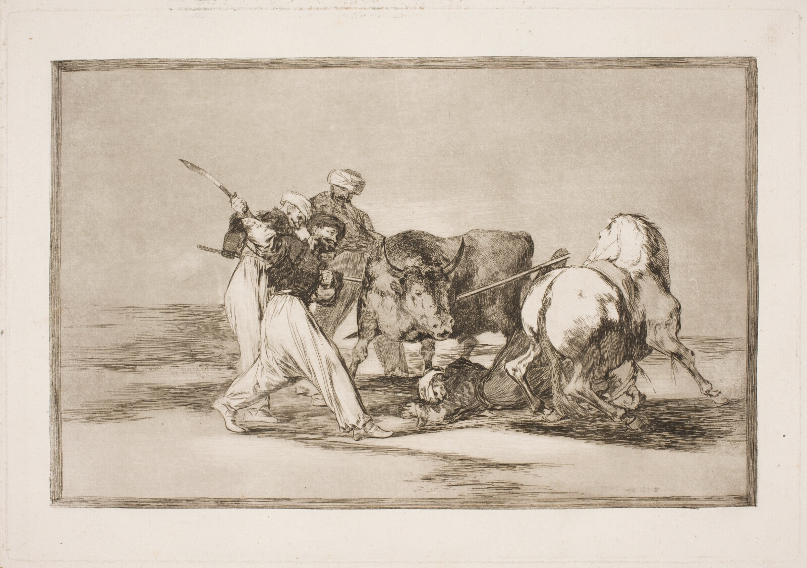Francisco de Goya, De maurere, som slog sig ned i Spanien og opgav Koranens overtro, tilegnede sig denne kunst at jage og spidde en tyr på sletten