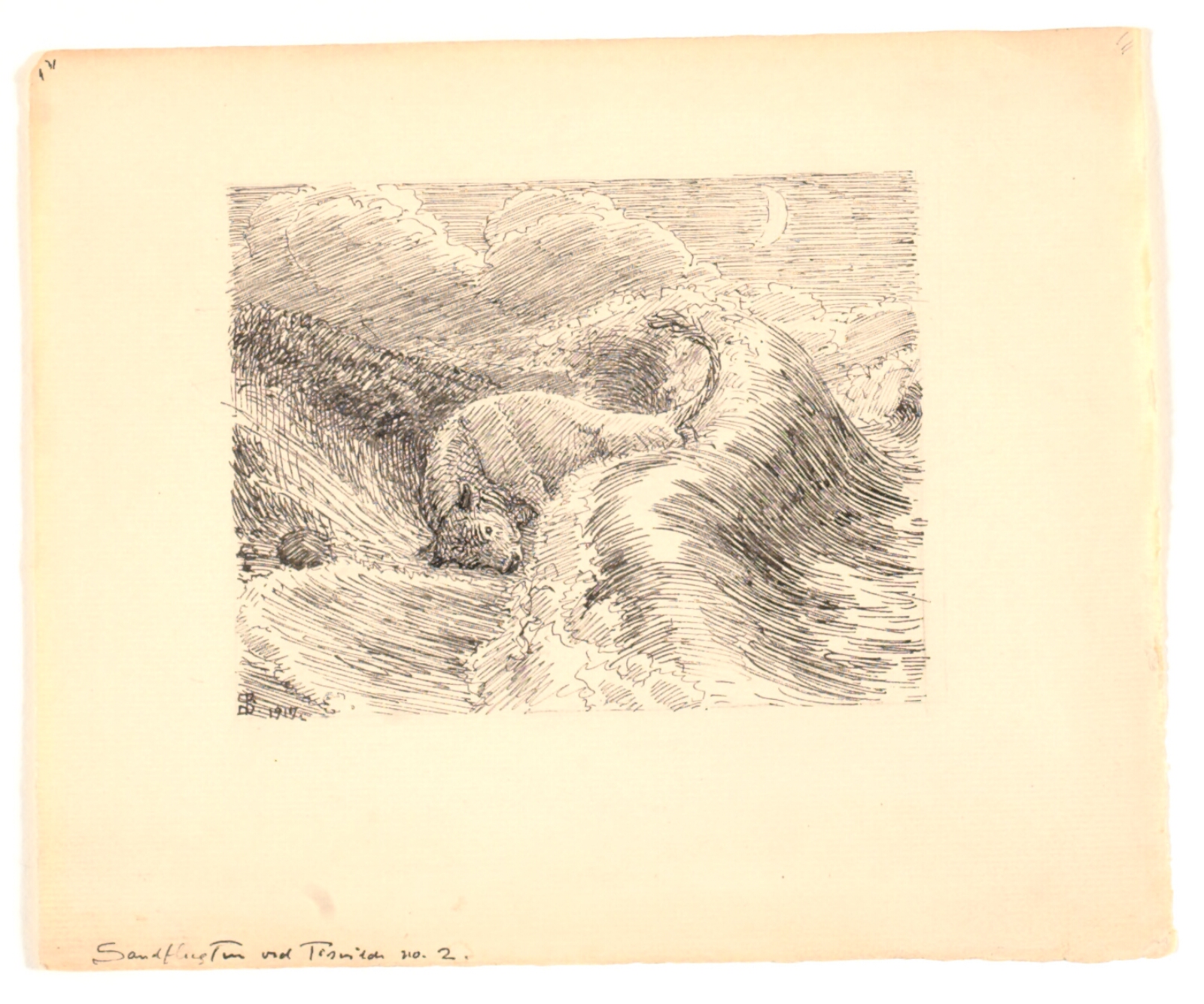 Niels Skovgaard, Illustration til "Sandflugten ved Tisvilde"