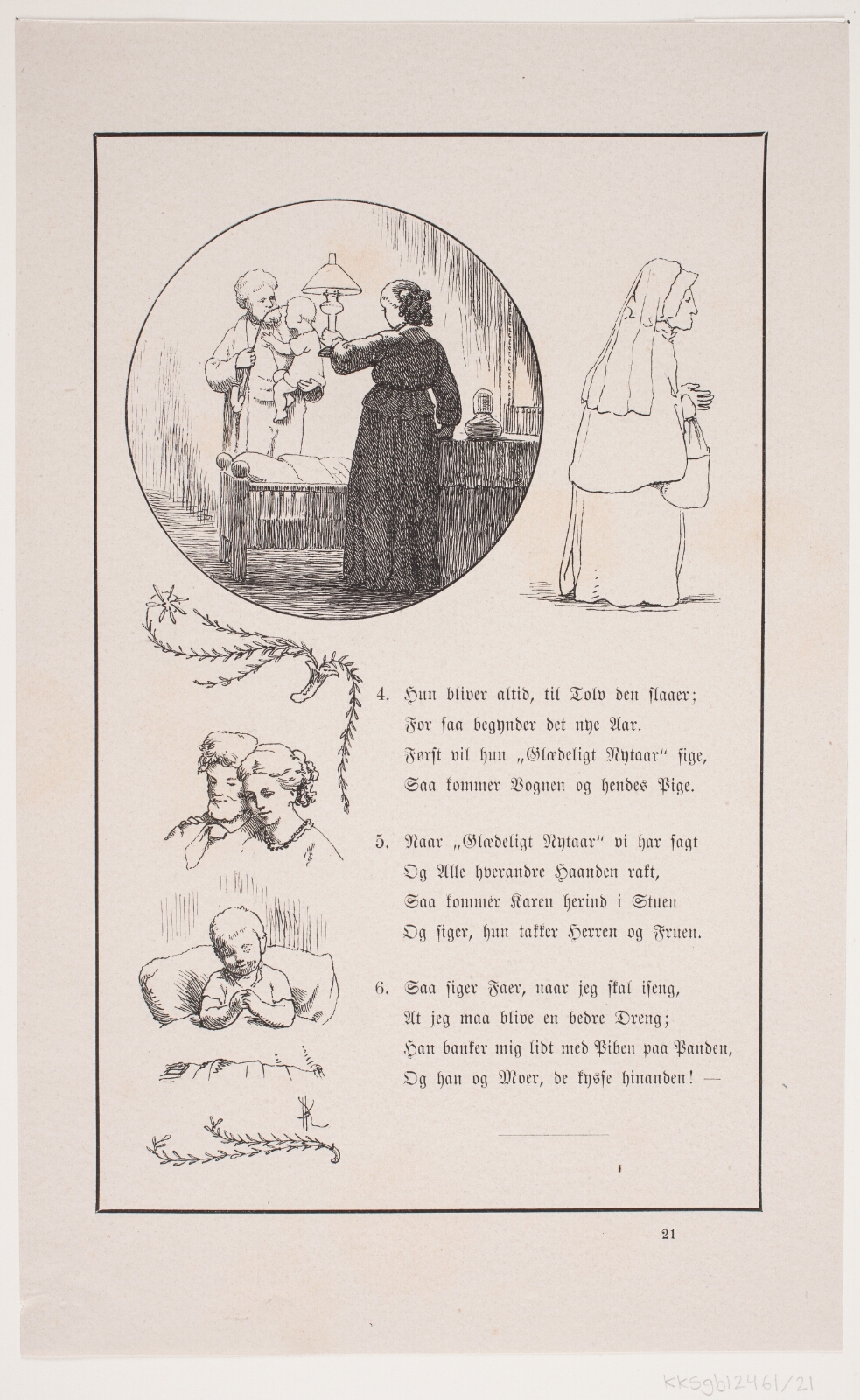 F. Hendriksen, Illustration til Johan Krohn, "Peters jul"