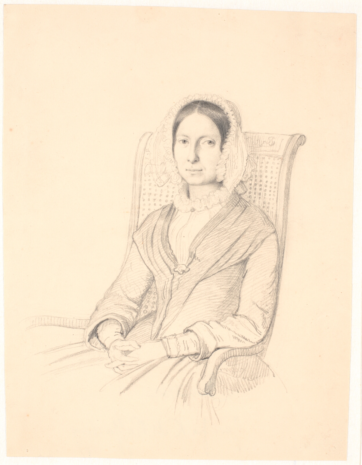 Wilhelm Marstrand, Portræt af Sophie Frederikke Raffenberg, siddende i en lænestol