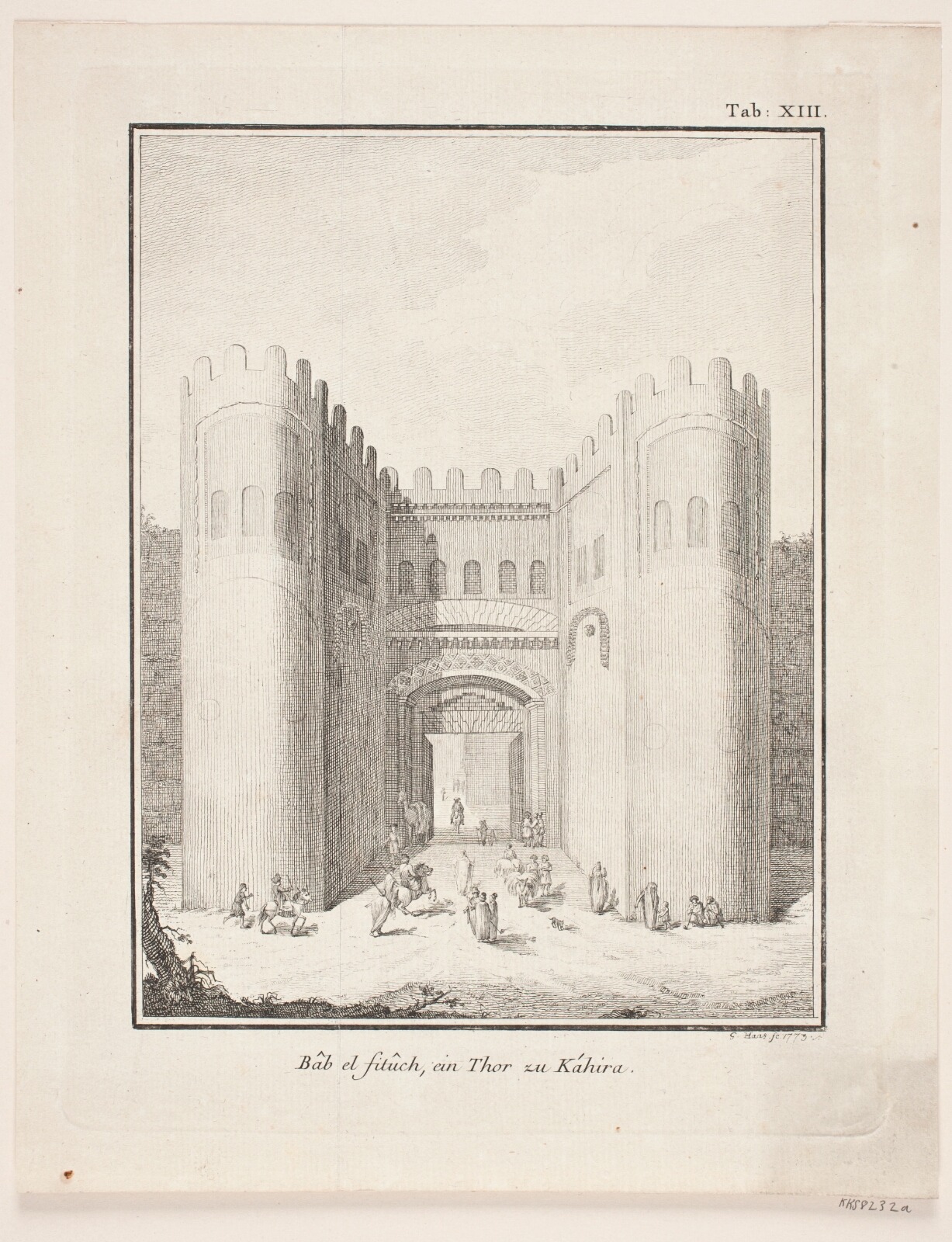 Georg Haas, Bab el fituch, ein Thor zu Kahira. Illustration til Niebuhrs "Reisebeschreibung nach Arabien ", 1. del