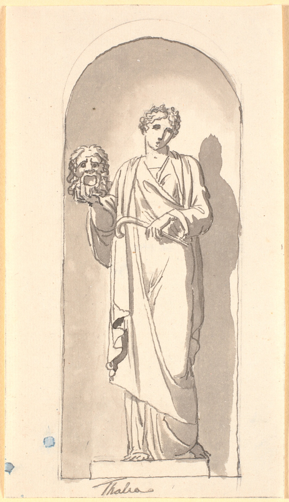 Nicolai Abildgaard, Thalia som statue i en niche