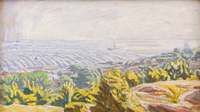 View from Bokul, Gudhjem, Larsen Stevns, Niels, 1929