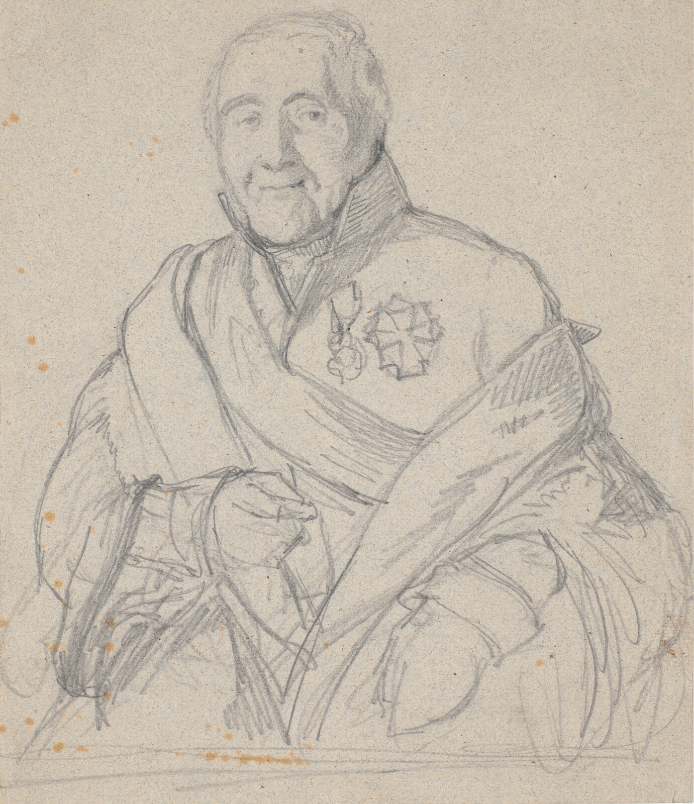 Wilhelm Marstrand, Portrætstudie af geheimekonferensråd Bornemann