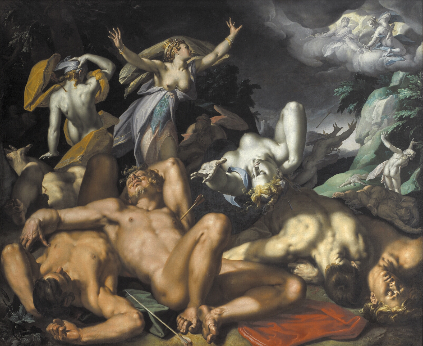 Abraham Bloemaert, Apollon og Diana straffer Niobe ved at dræbe hendes børn