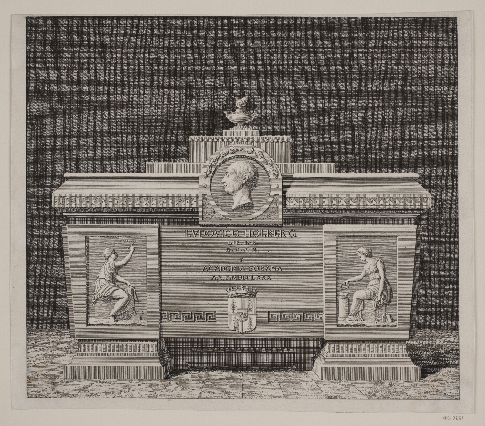 J.F. Clemens, Ludvig Holbergs sarkofag i Sorø