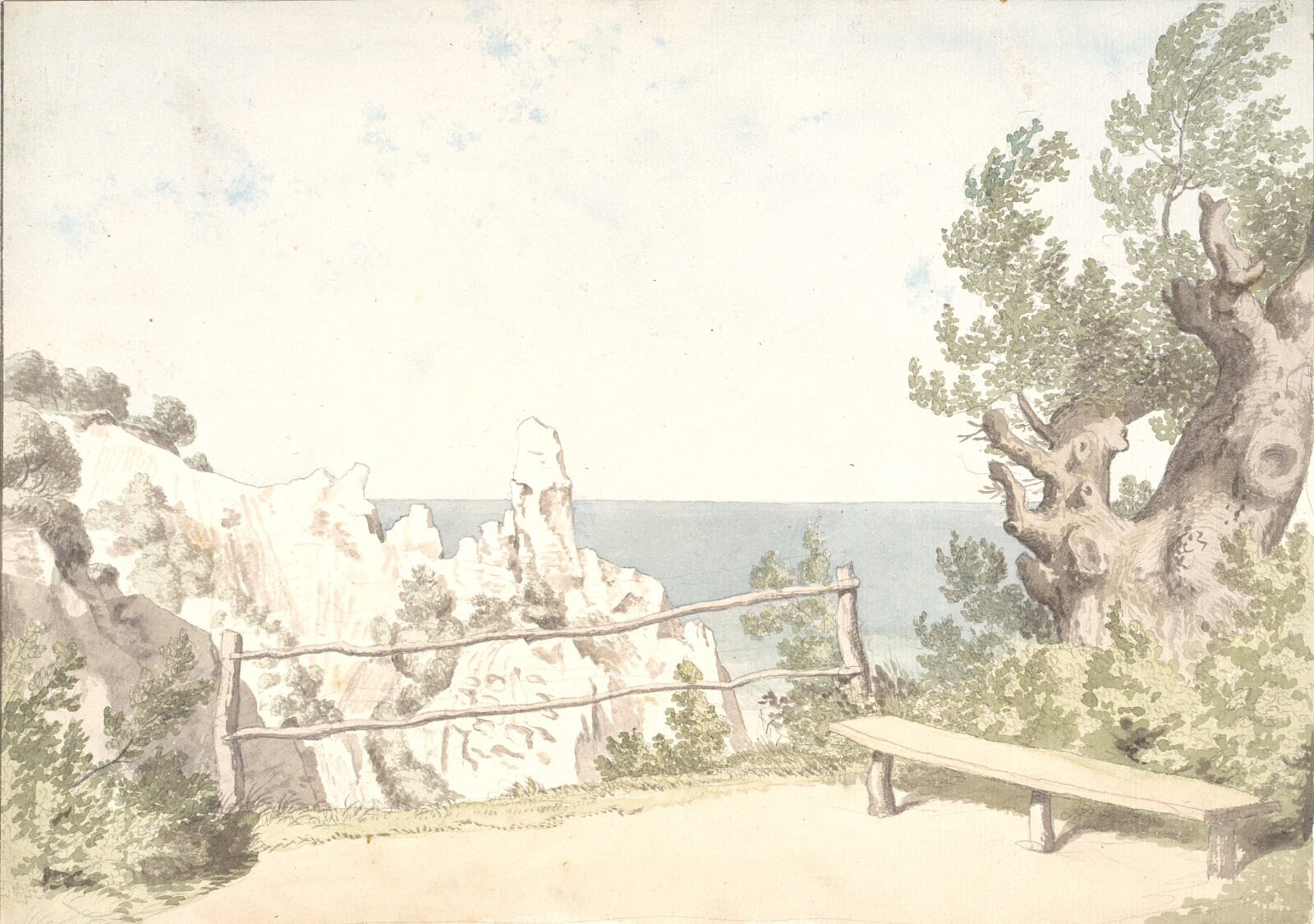 C.W. Eckersberg, Udsigt fra Møns Klint ved Sommerspiret
