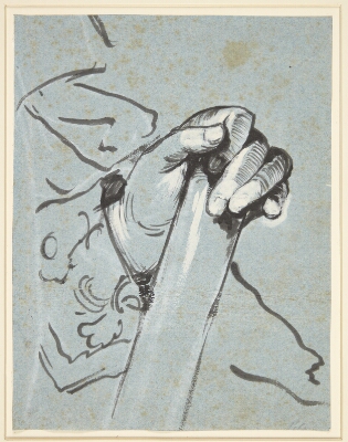 Studie af en hånd, Pilo, C.G., 1711-1793